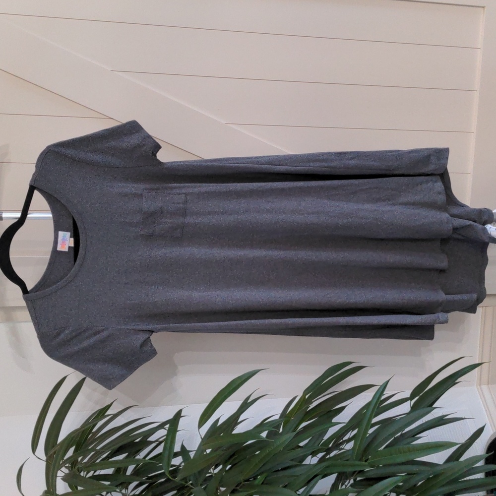 lularoe xxs plain dark grey dress